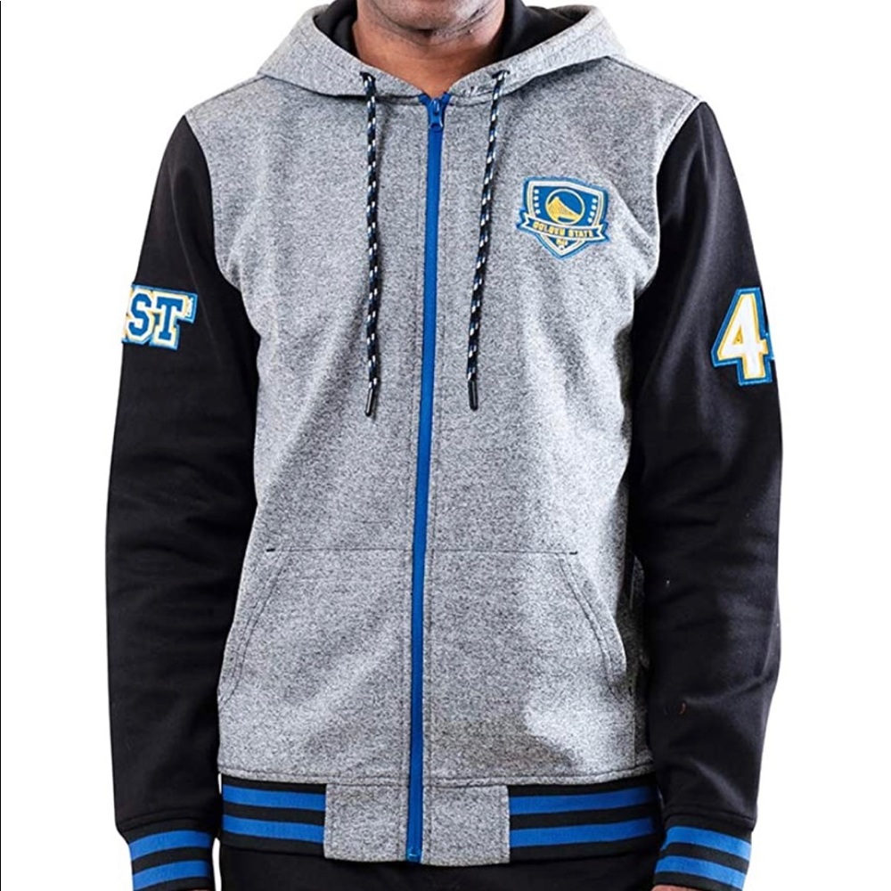 New - men’s NBA basketball Golden State Warriors varsity jacket size Large NWT